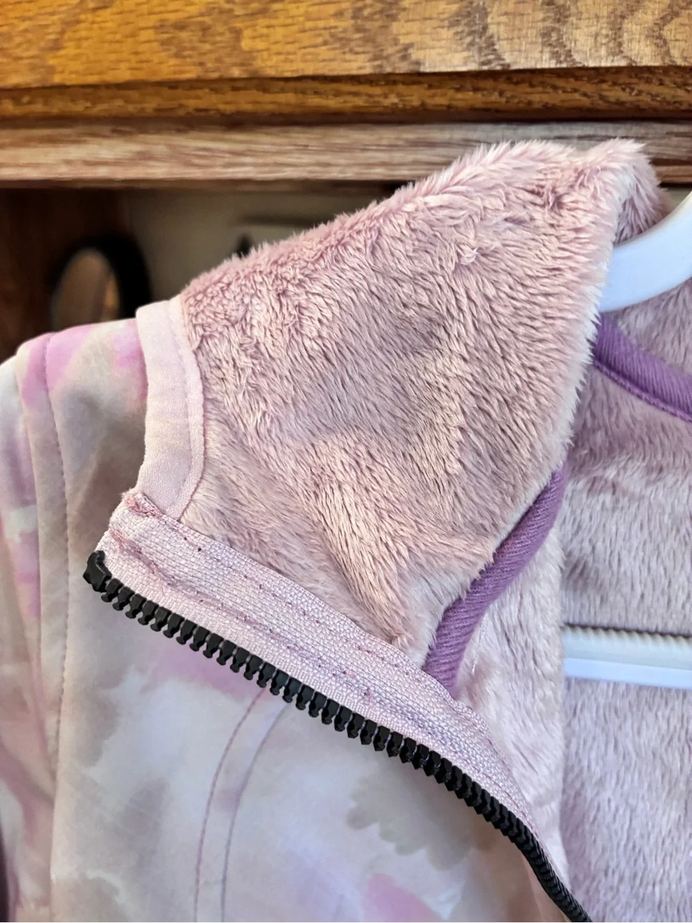 Free Country Pink and Cream Tie-Dye Teddy Jacket